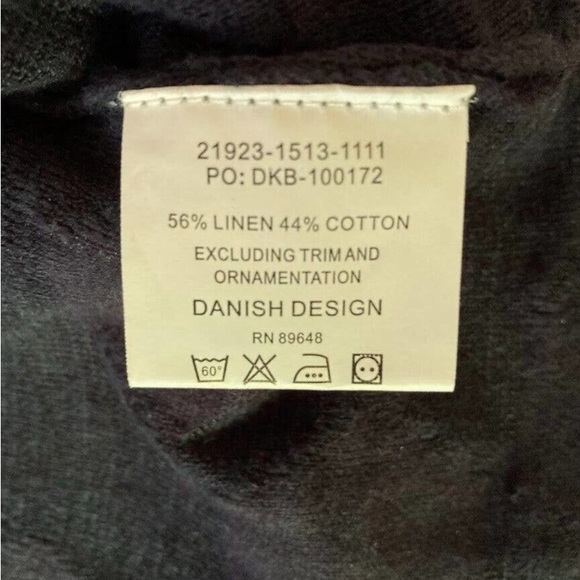 Blue Willi’s Denmark Design Linen Full zip up cardigan NWT Large - Picture 5 of 6